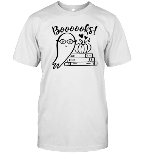 Halloween Ghost Reading Books Design Classic T Shirt