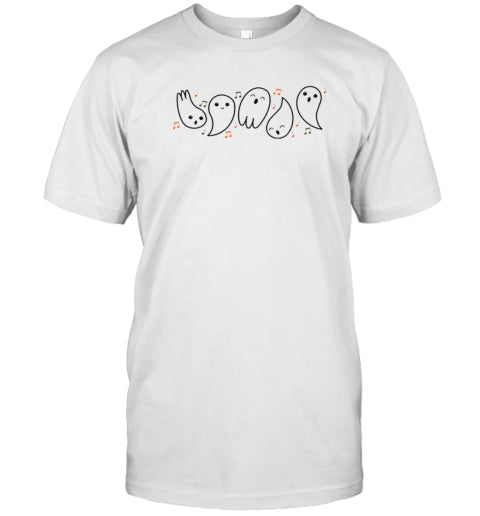 Halloween Ghosts Love To Sing Teacher T Shirt