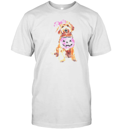 Halloween Golden Retriever Dog , Halloween Dog Ghost T Shirt