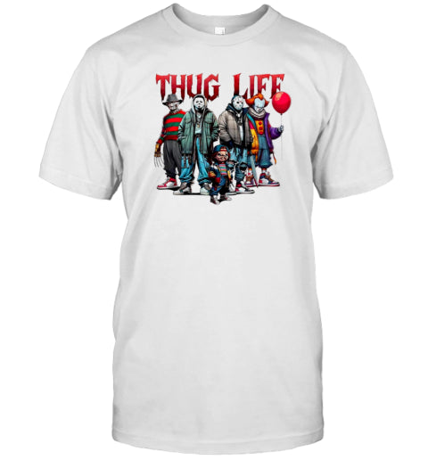 Halloween Horror Thug Life Movie Characters T Shirt