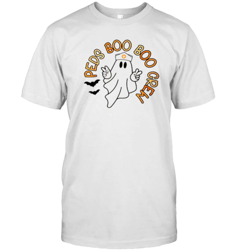 Halloween Nurse Peds Boo Boo Crew Pediatric Nurse Ghost Fall T Shirt