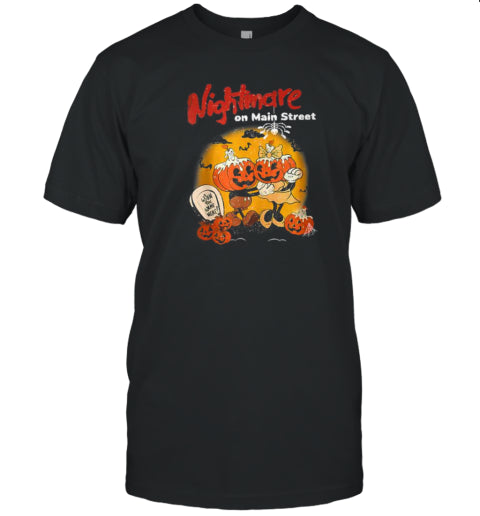 Halloween Pumpkin Mainstreet Vintage On Head Nightmare T Shirt