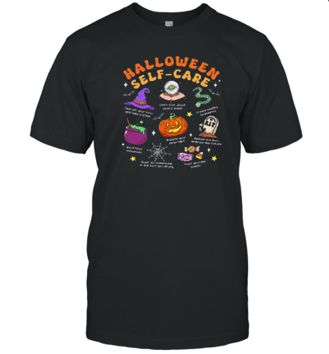 Halloween Selfcare Teacher T Shirt