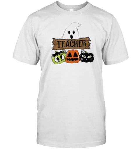 Halloween Teacher Black Cat Teacher T Shirt