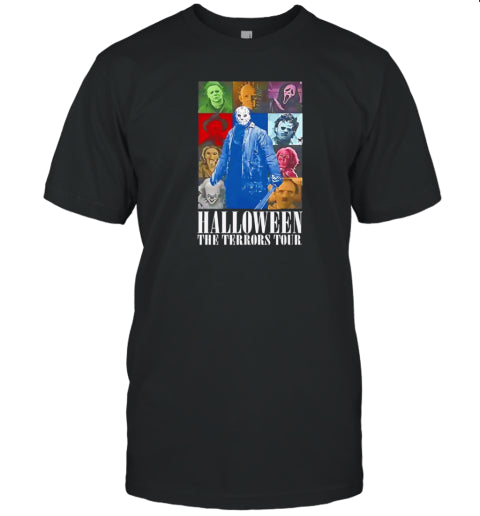 Halloween The Terrors Tour Horror Characters T Shirt