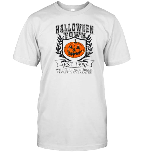 Halloween Town Where Being Normal Is Vastly Overrated Teacher T Shirt