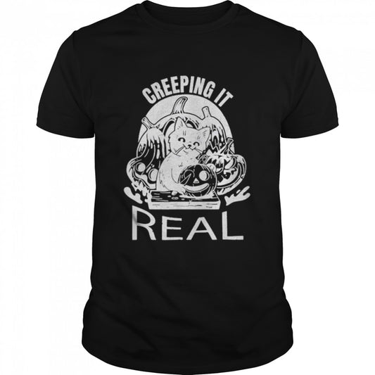 Halloween witch pumpkin carving cat shirt