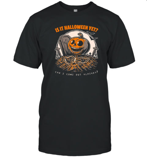Halloween Yet Pumpkin Skeleton T Shirt