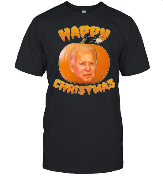 Happy Christmas Pumpkin Joe Biden Halloween Shirt