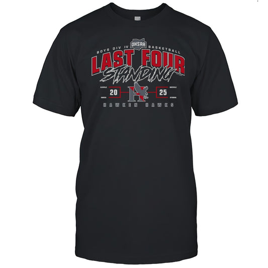 Hawken Hawks 2025 OHSAA Boys Division IV Basketball Last Four Standing Shirt