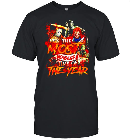 Horror Movies Character It’s the most wonderful time of the year Halloween t shirt