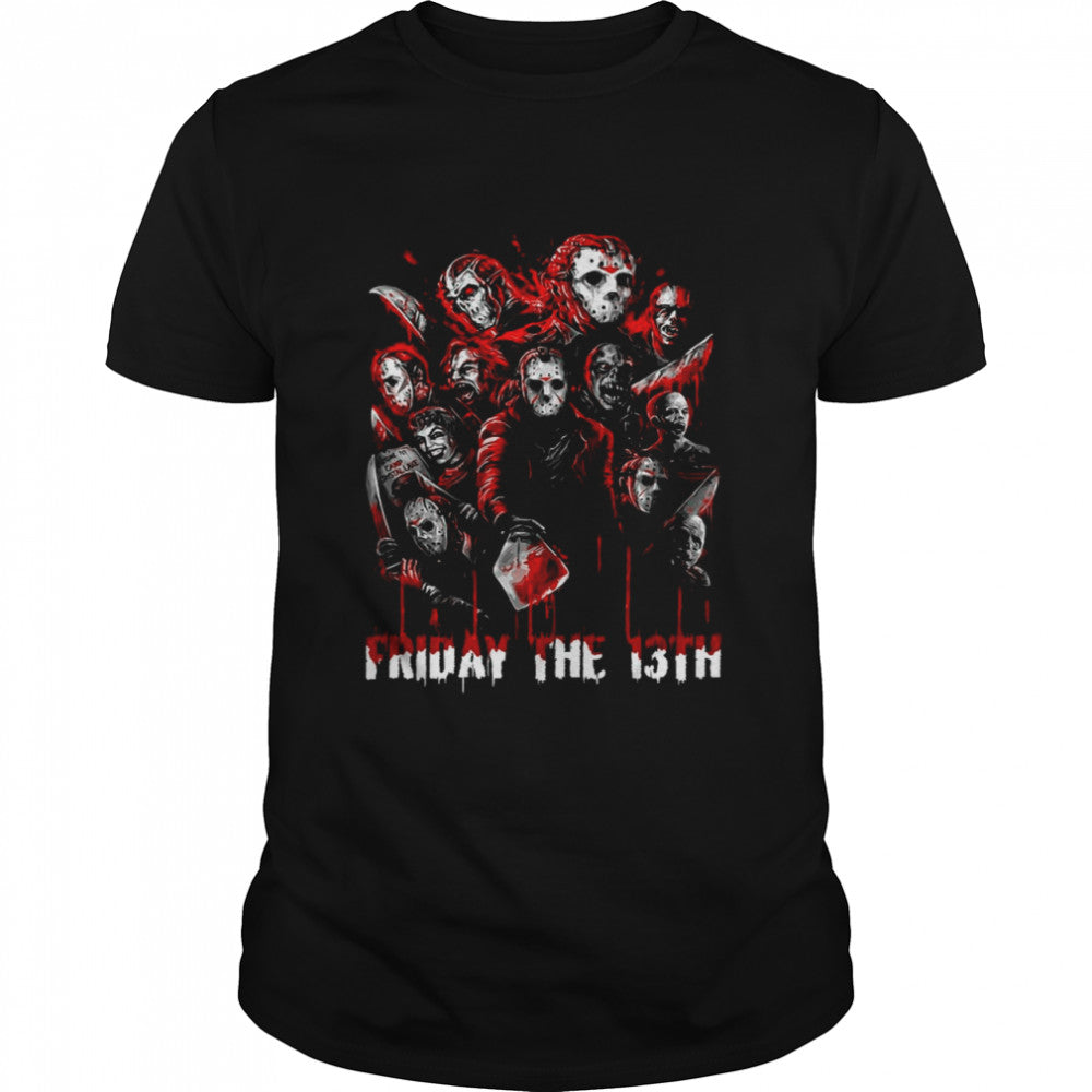 Horror Movies Characters Friday The 13th Halloween Shirt