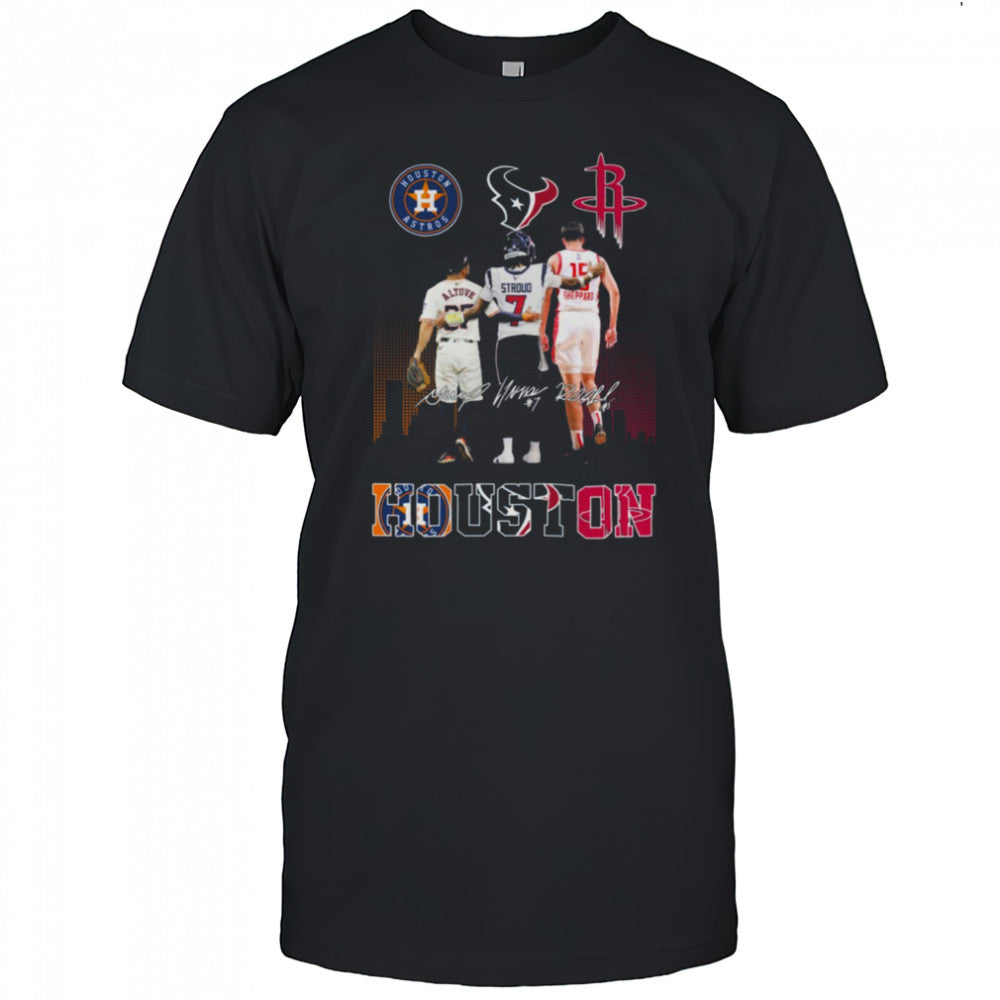 Houston Astros x Houston Texans x Houston Rockets Signature Unisex T Shirt