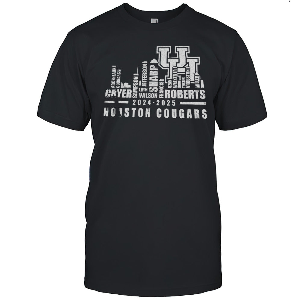 Houston Cougars 20242025 Basketball Roster Skyline Shirt