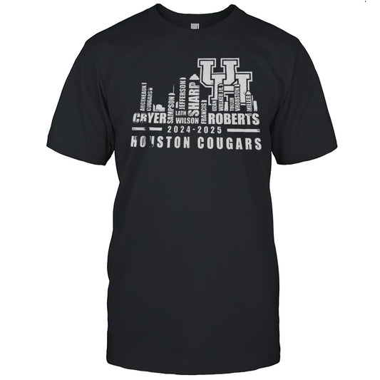 Houston Cougars 20242025 Basketball Roster Skyline Shirt