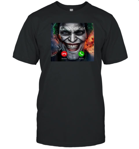 Humor Horror Incoming Call From Evil Jonkler Halloween T Shirt