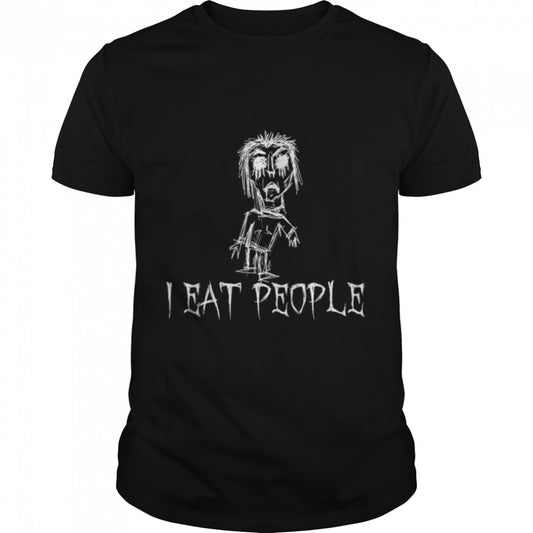 I Eat People Halloween Costume Word Design T Shirt B0B7F3GFN5