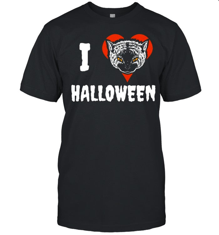 I Love Halloween Cat Lover T shirt