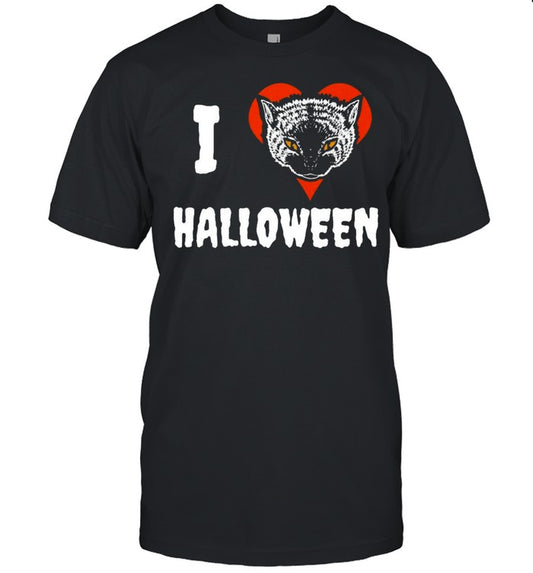 I Love Halloween Cat Lover T shirt
