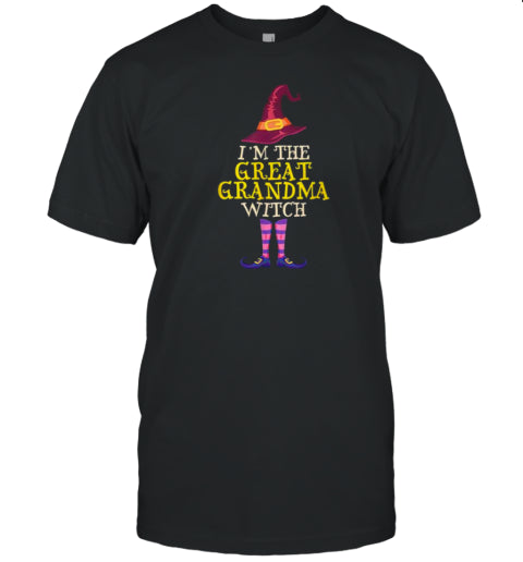 I&#39;m The Great Grandma Witch Costume Halloween T Shirt