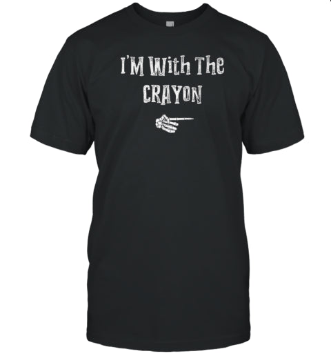 I&#39;m With Crayon Halloween Costume Couples Matching T Shirt