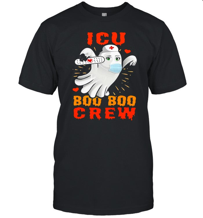 ICU Boo Boo Crew Ghost Halloween Cute T shirt