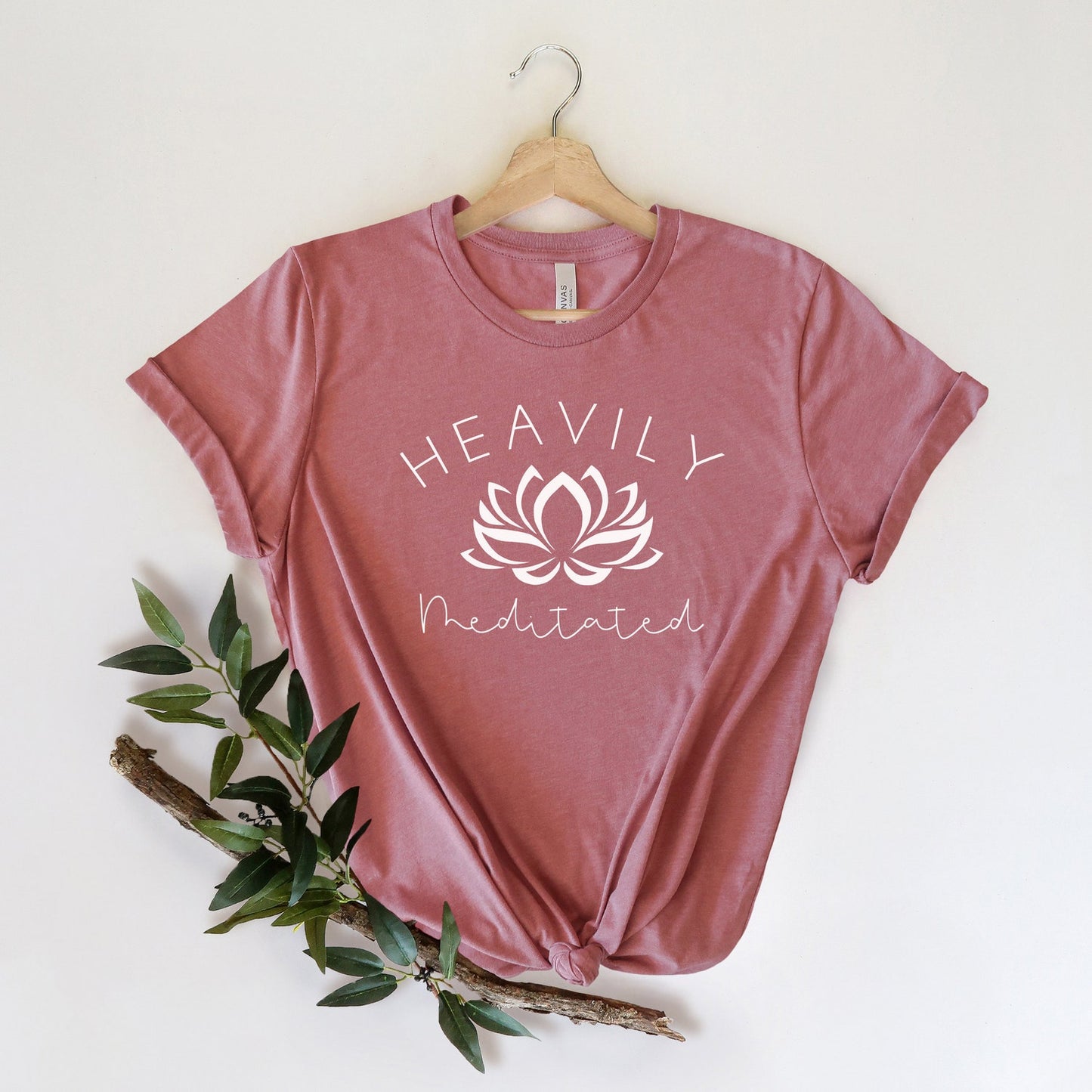 Heavily Meditated Shirt: Mom Shirt, Yoga T-shirt, Mom Gift Meditation Shirt Gift