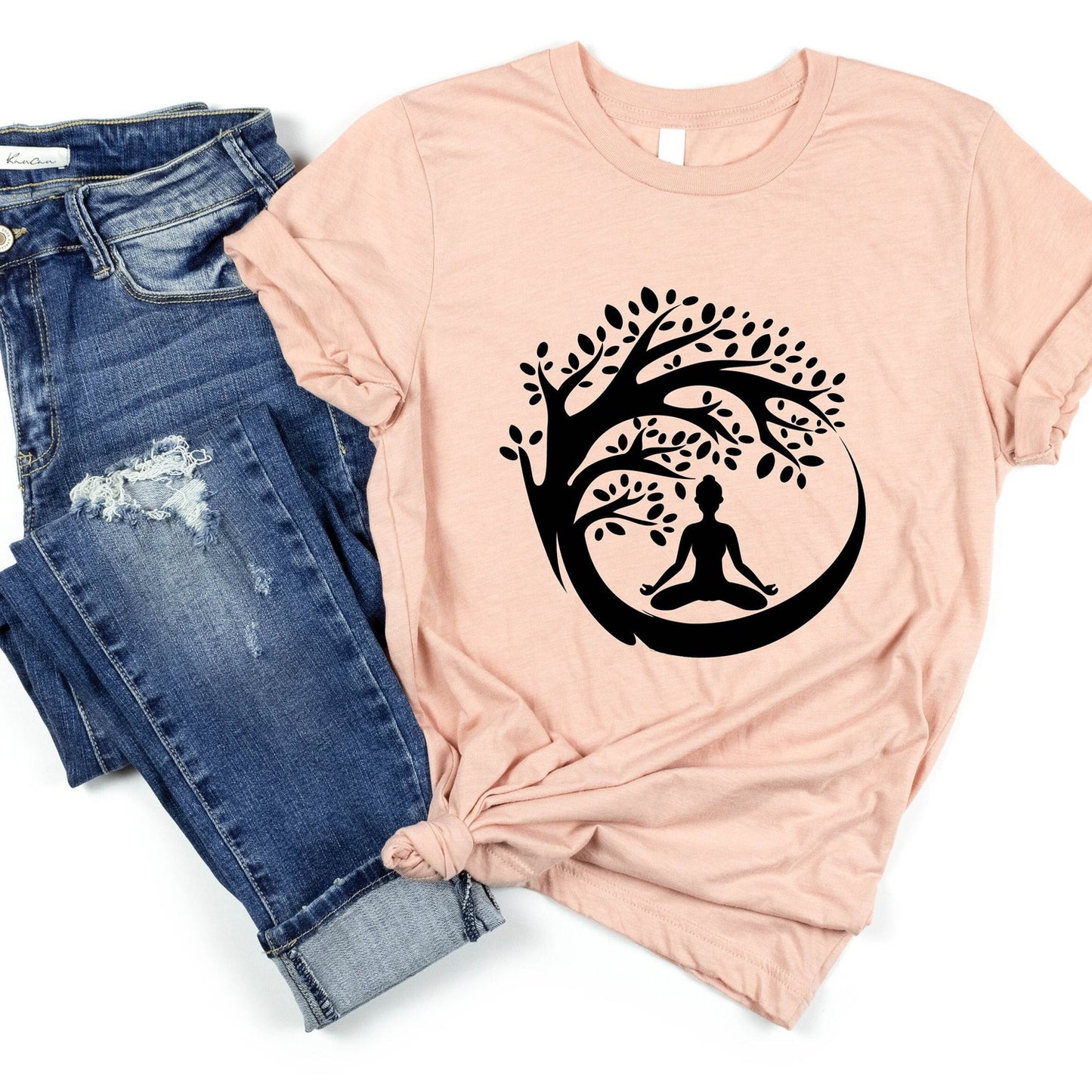 Yoga Shirt Gift Namaste Yogi Lover Meditation Womens Spiritual Buddha Peace Chakra Tee