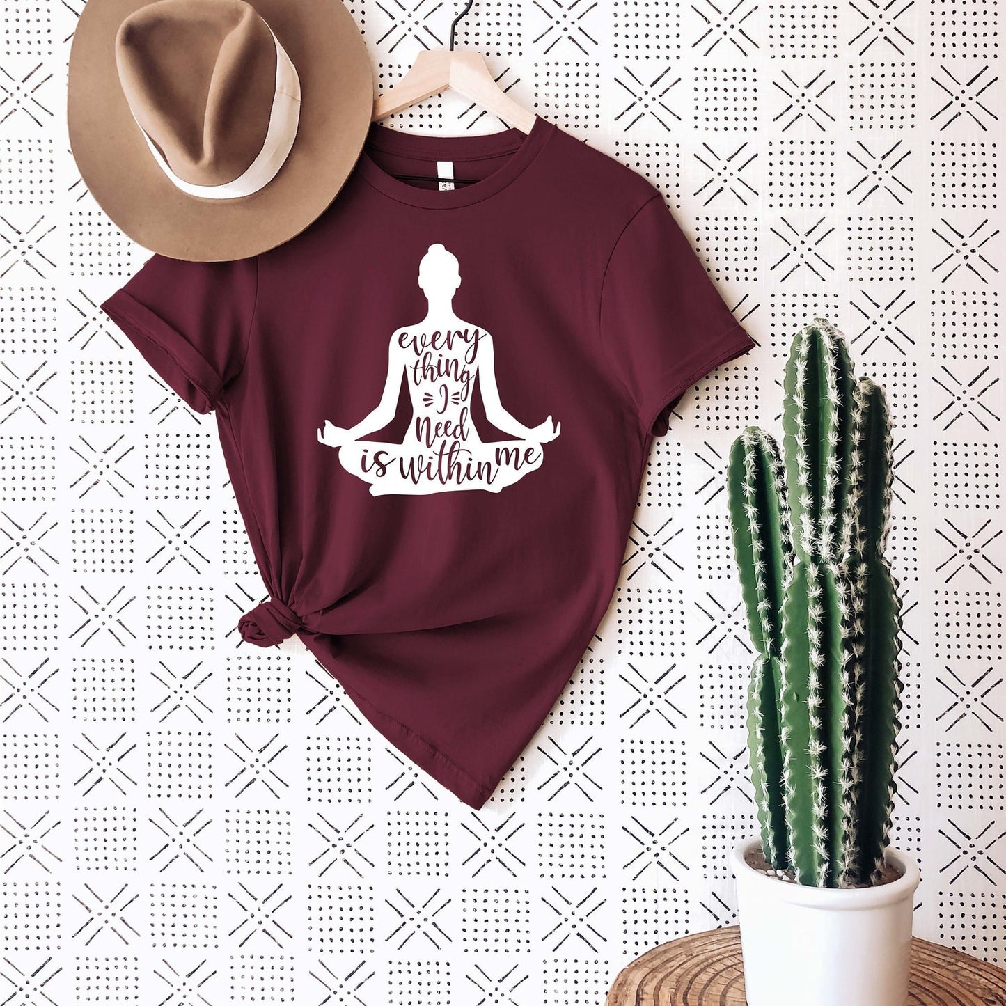 Everything I Need is Within Me Shirt: Meditation Quote Yoga Lover Namaste T-Shirt Gift