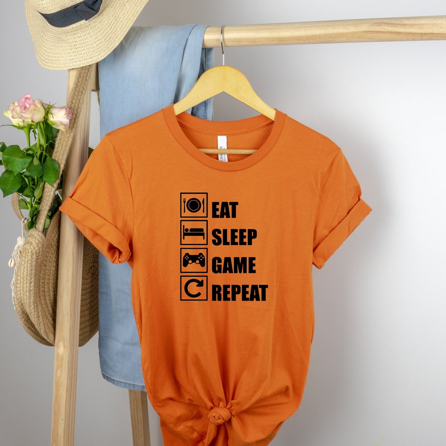 Eat Sleep Game Repeat Shirt | Funny Game Lover Shirt | Gaming Tee For Gamers