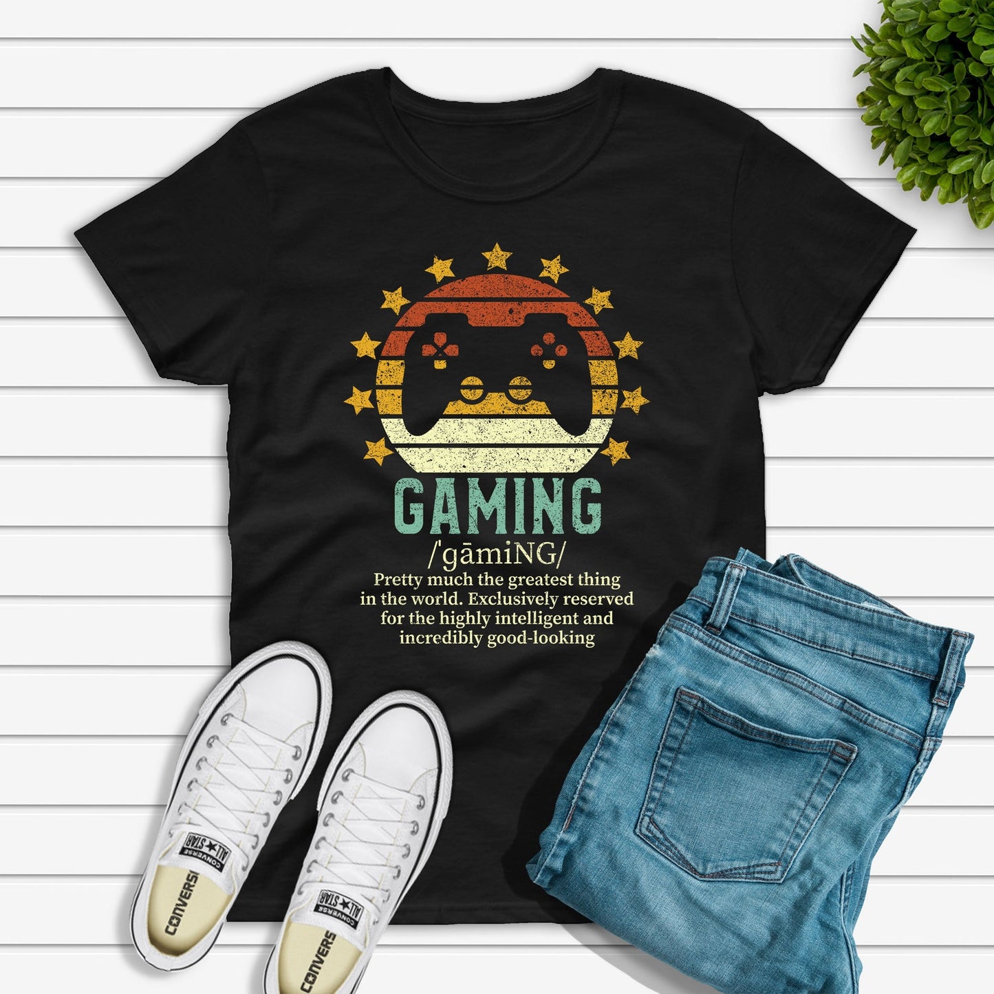 Gaming Definition T-shirt | Vintage Console Video Game Player Shirt | Funny Gamer Gift Tee