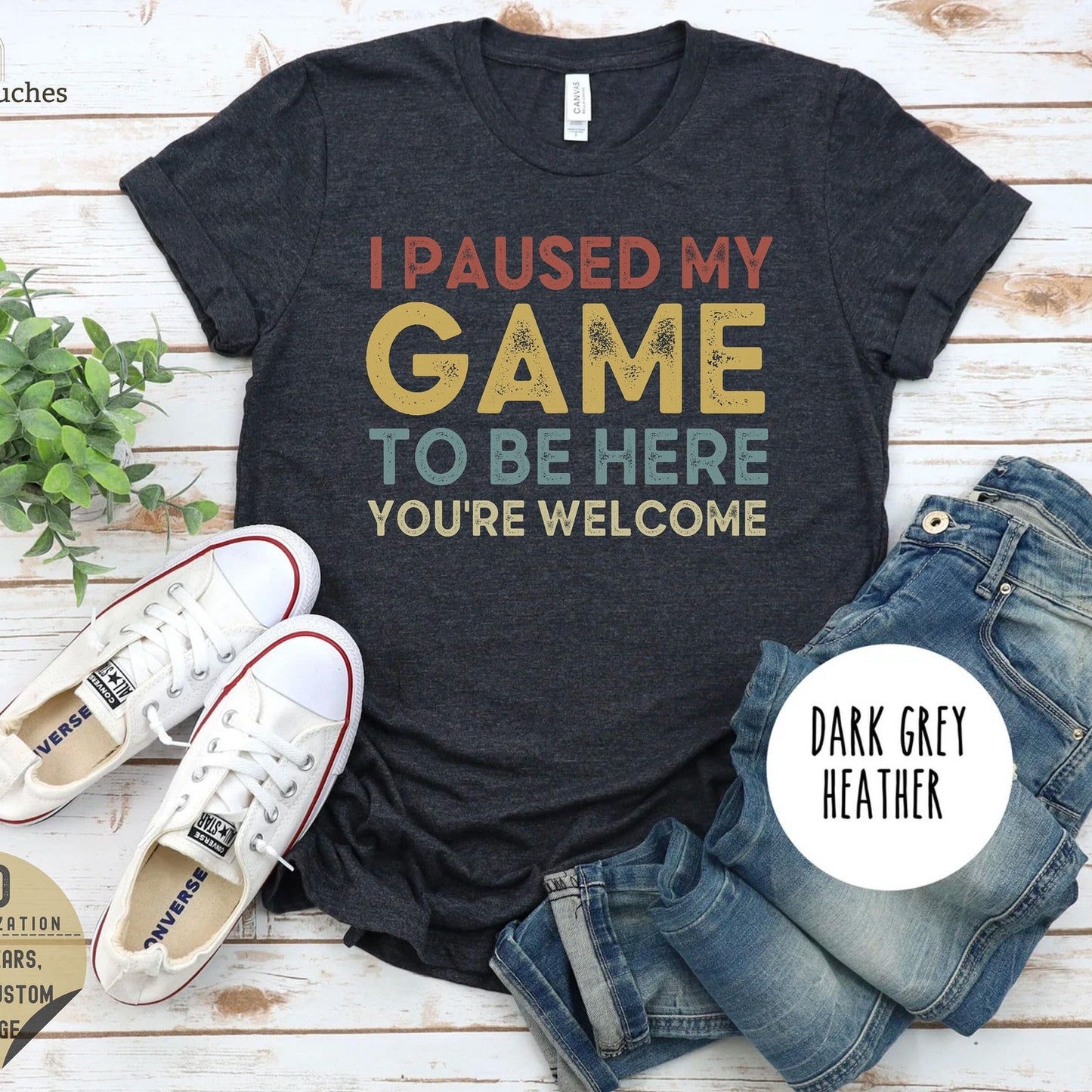 I Paused My Game To Be Here T-Shirt | Funny Gamer Tee | Gift For Gamers