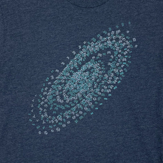 Galaxy Gamer T-Shirt | Retro Video Game Controller Graphic Tee | Funny Gaming Apparel