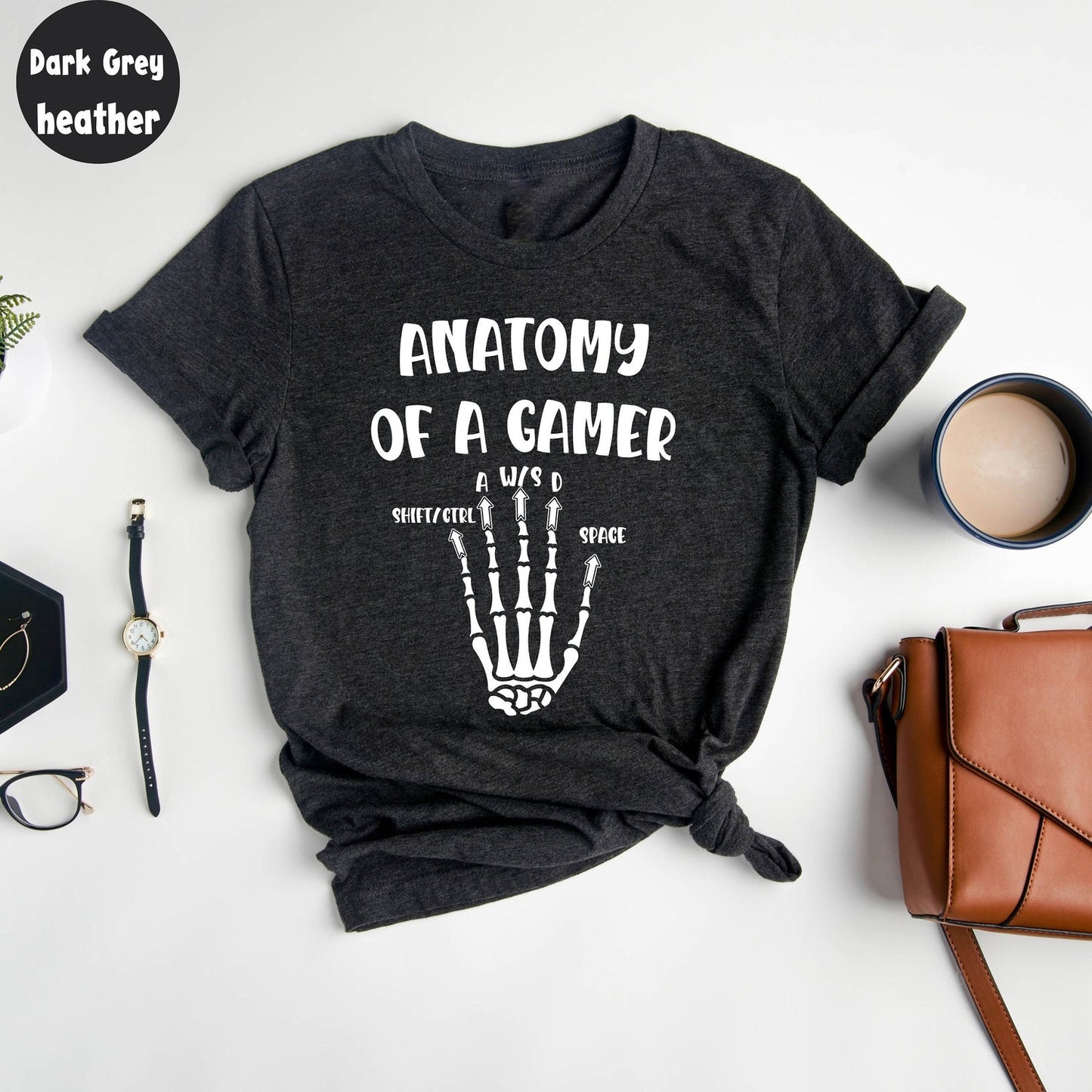 Anatomy of A Gamer T-Shirt | Funny Gamer Gifts | Gaming T-Shirt For Gamers