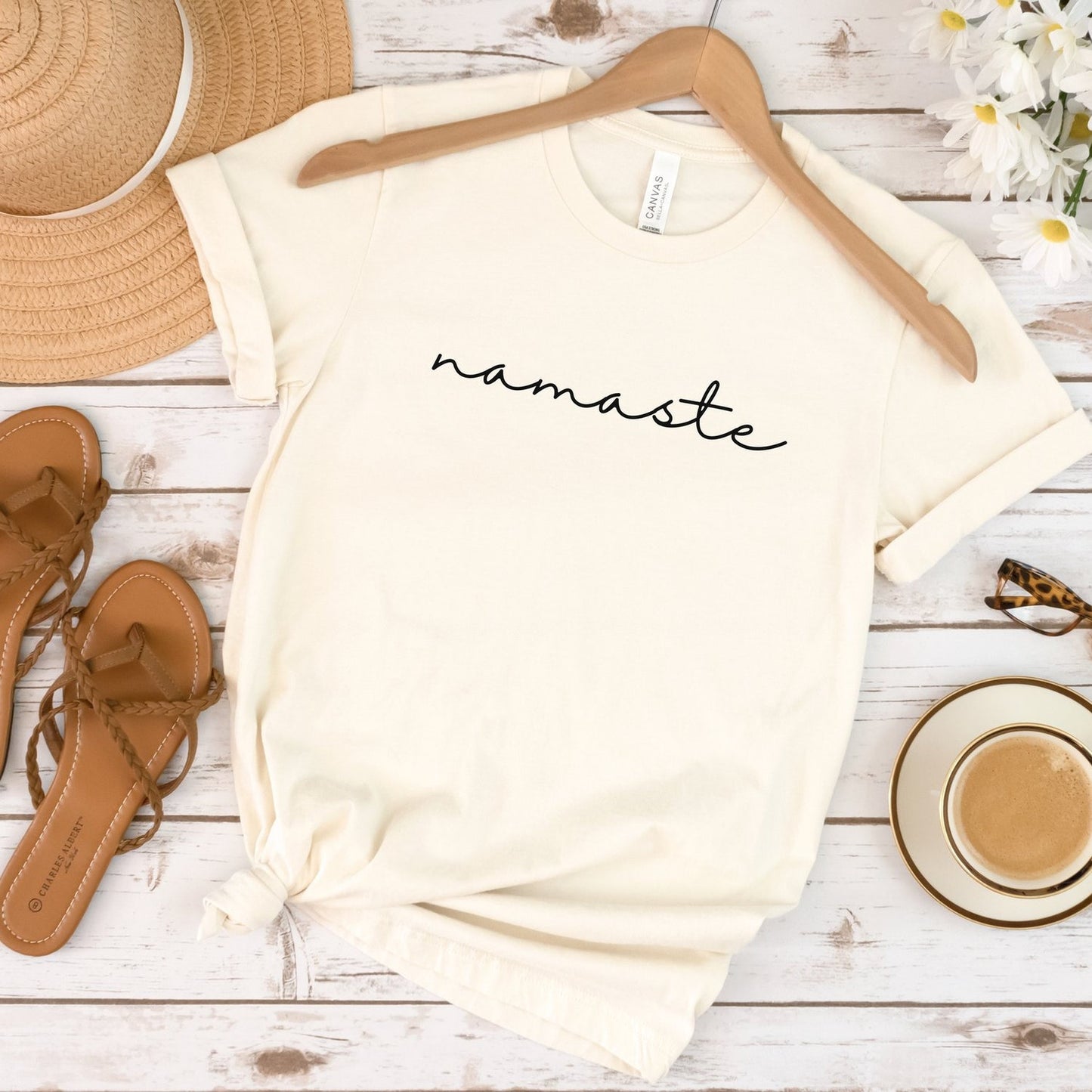 Namaste Shirt: Soft Cotton Yoga Meditation Tee for Wellness