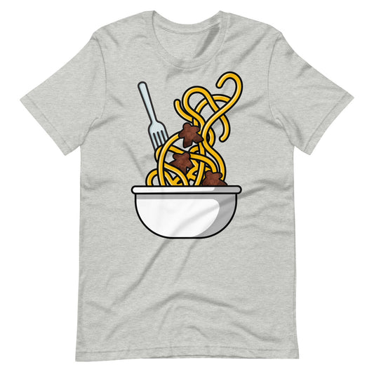 Spaghetti and Meeples Shirt | Funny Board Game Meatballs Tee | Board Gamer Gift