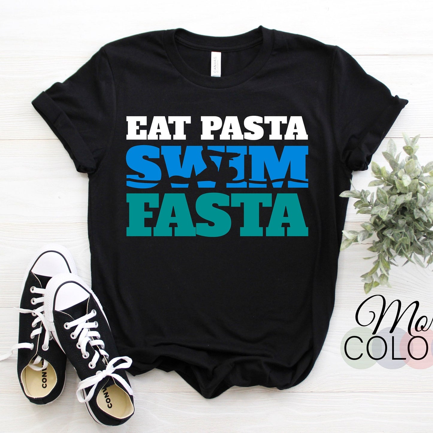 Eat Pasta Swim Fasta Swimming Funny Swimmer Swim Instructor T-Shirt, Funny Swim Fans Teacher Training Athletes Gift Birthday Christmas Tees