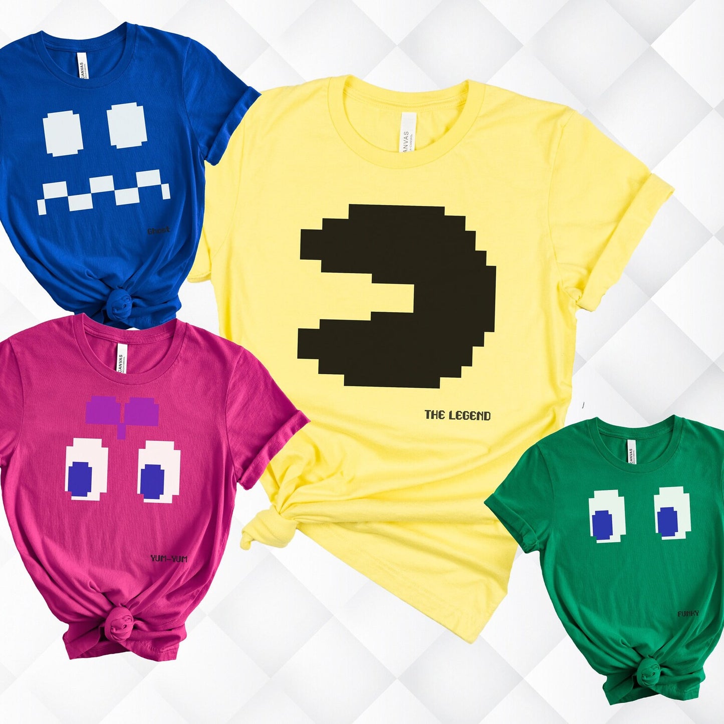 PacMan Group Costume Shirt: Retro Gaming Halloween Tee
