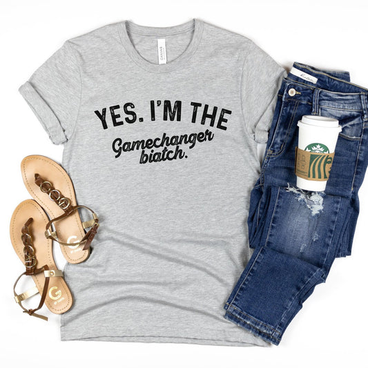 Gamechanger Biatch Shirt | Funny Mom Shirt For Softball Moms | Mother's Day Gift Tee