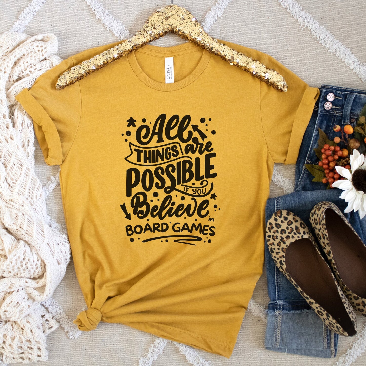 Motivational board Game T-shirt | Board Game Geek | Board Game Lover | Board Game Gift  | Gamer shirt - Believe in board games