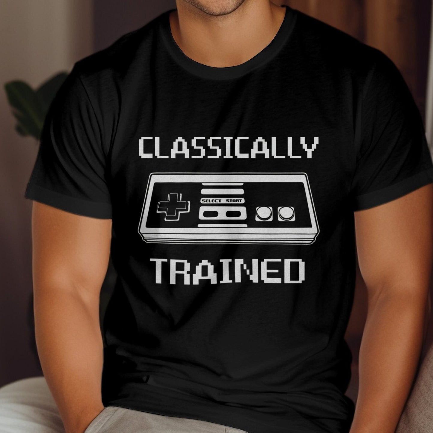 Classically Trained T-Shirt, Nintendo Controller T-Shirt, 80's Video Game T-Shirt, Funny Vintage Video Game T-Shirt, Retro Gamer T-Shirt