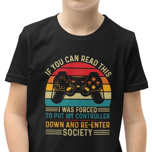 If You Can Read This Youth Short Sleeve T-Shirt, Gaming Merch, Gaming Shirt, Gamer Merch, Gamer Shirt, Funny Gaming Shirt, Funny Shirt