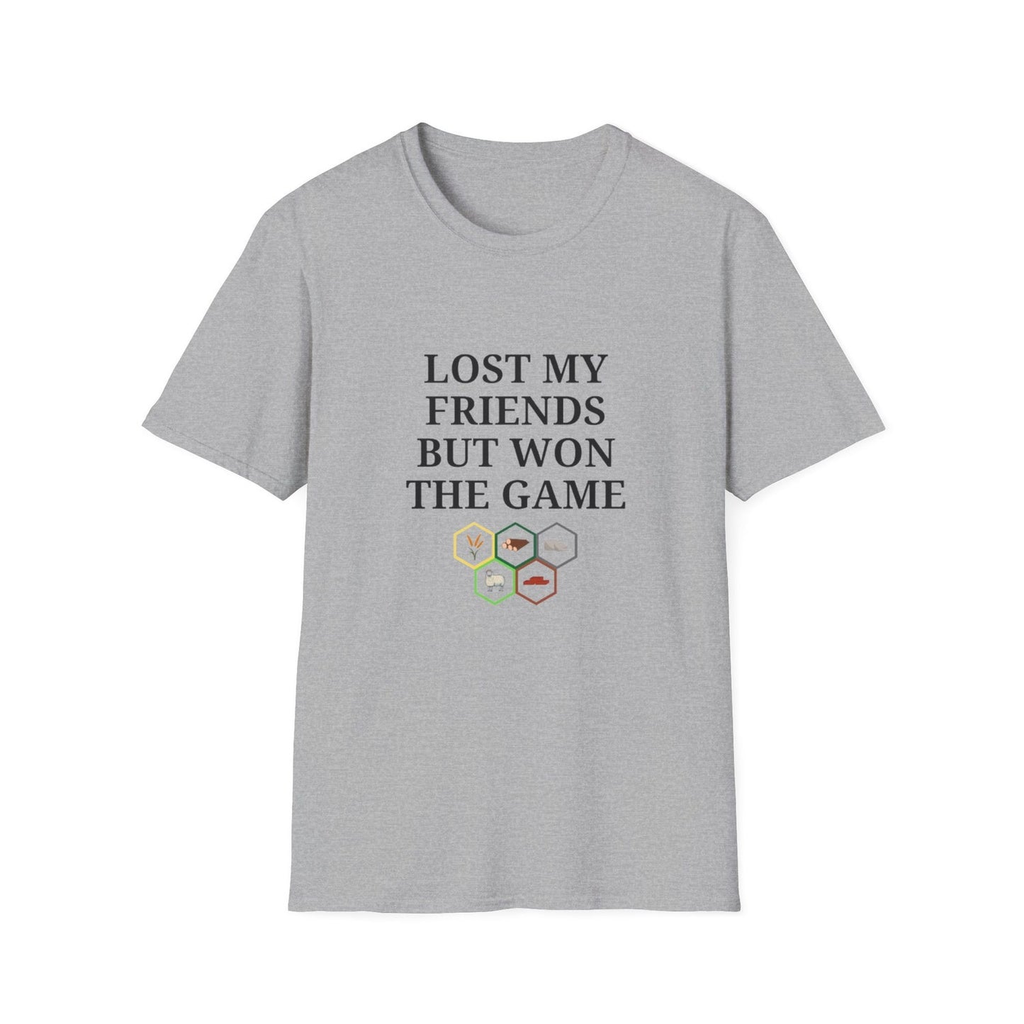 Lost My Friends But Won The Game T-Shirt | Funny Board Game Graphic Tee | Game Night Gift