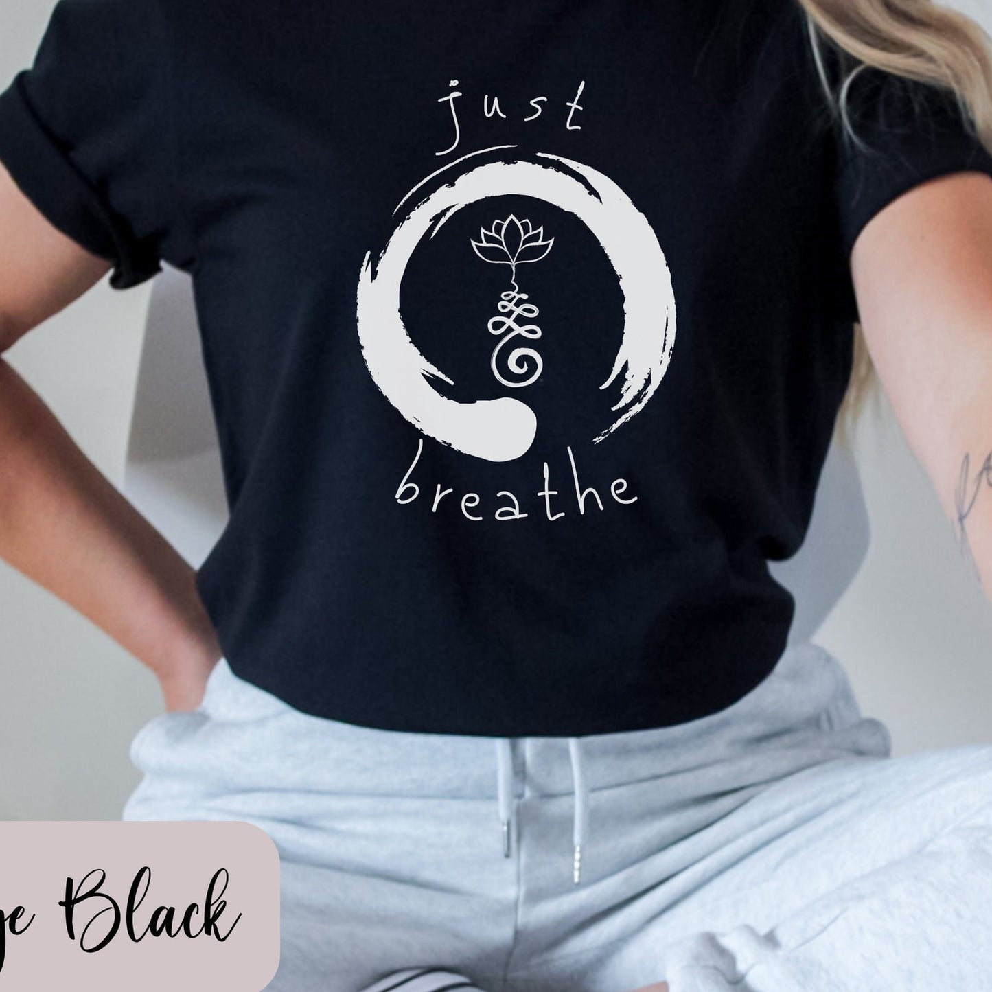 Zen Shirt Meditation Lotus Buddha Yoga Namaste Spiritual Wisdom Enlightenment Gift Unalome Tee