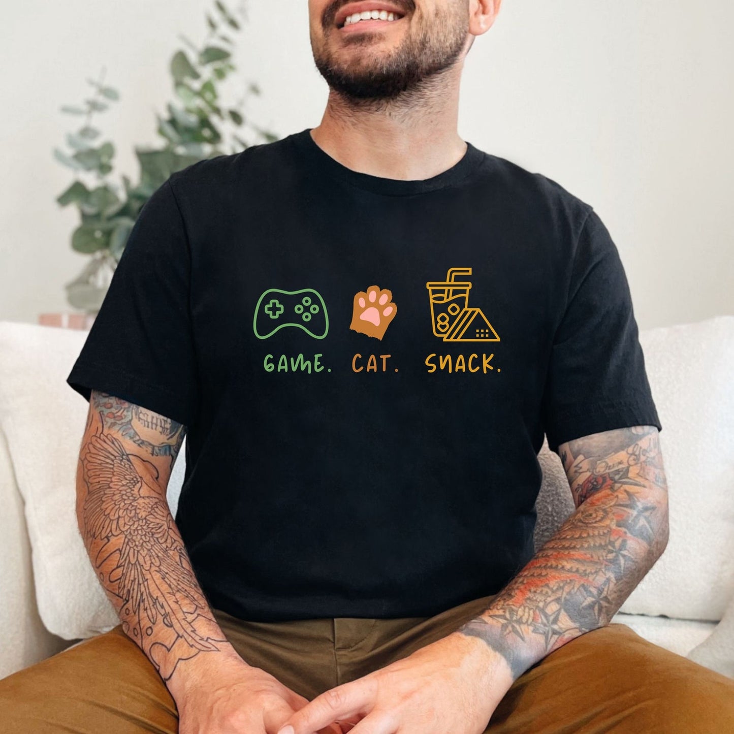 Funny Gamer Cat T-Shirt: Video Game Lover Gift