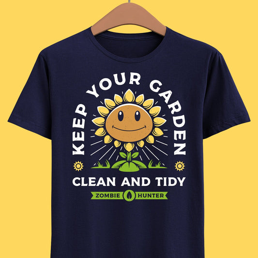 Keep Your Garden Clean T-shirt - PvZ Shirt - Plants vs Zombies Shirt - Sunflower Tee - Video Game - Video Games - Gamer - Gaming Shirt