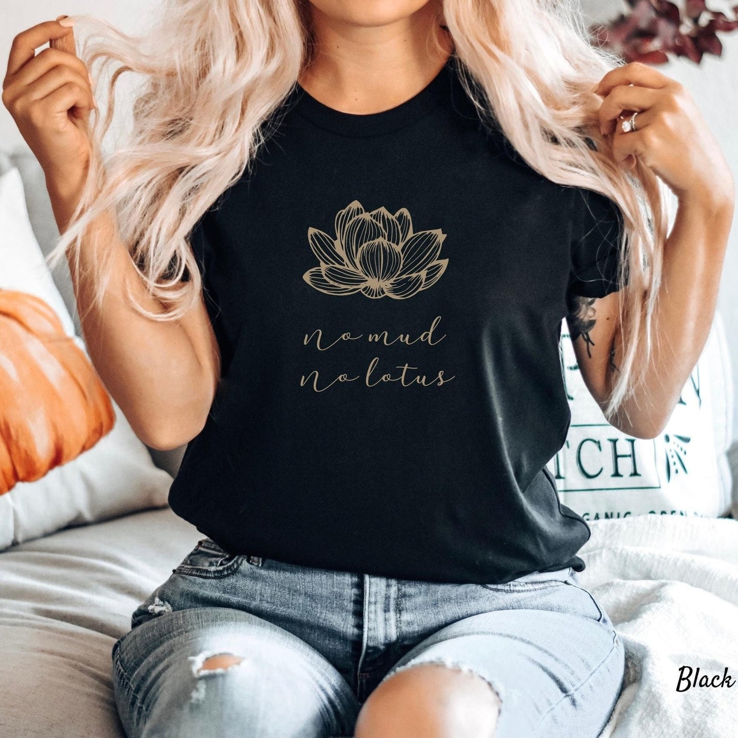 No Mud No Lotus T-Shirt | Meditation Yoga Tee