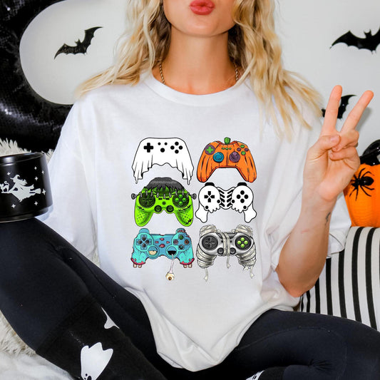 Zombie Gaming Controller Shirt | Halloween Gamer Shirt | Spooky Controller T-Shirt