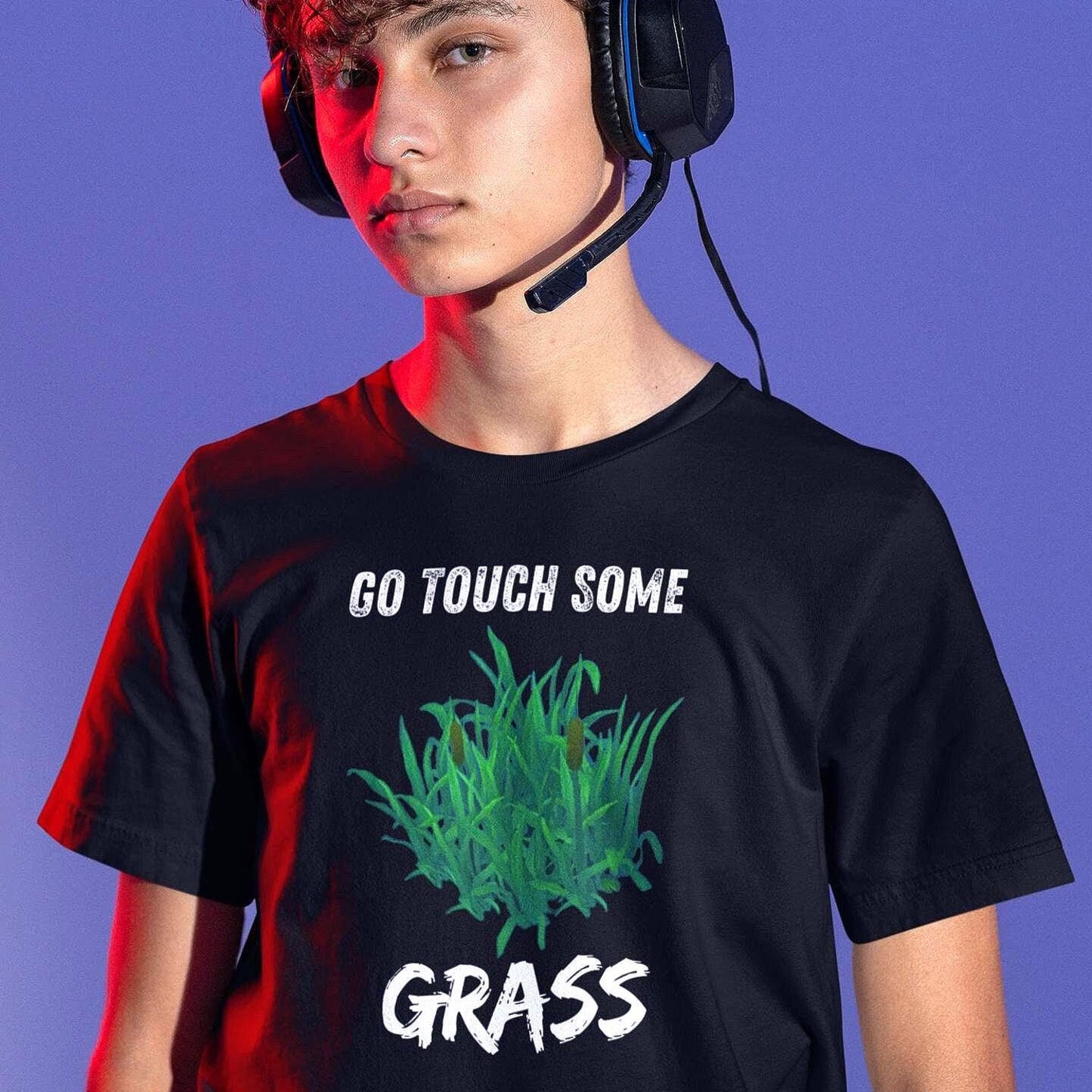 Go Touch Some Grass T-Shirt | Funny League of Legends Gamer Tee | Retro Gaming Apparel