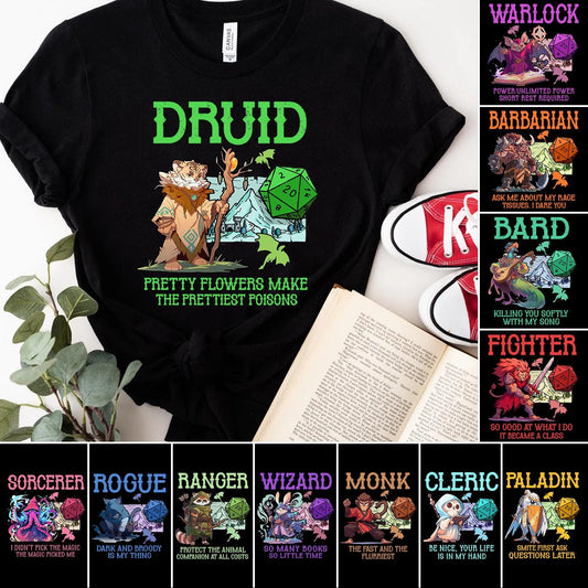 ADHD DnD Cat Shirt | Funny Mental Health DM Gift | TTRPG Role Play Tee